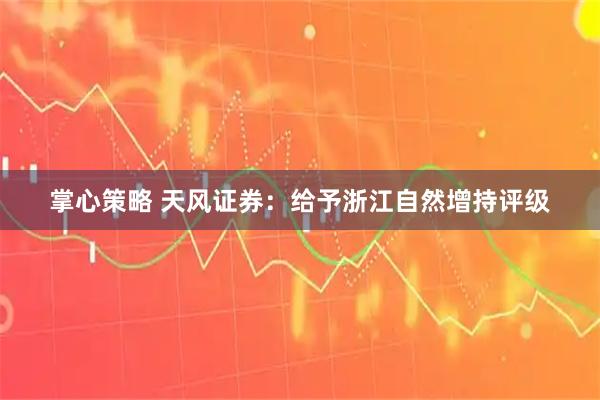 掌心策略 天风证券：给予浙江自然增持评级