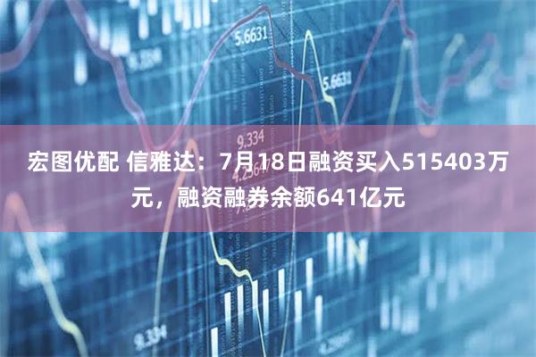 宏图优配 信雅达:7月18日融资买入515403万元,融资融券余额641亿元
